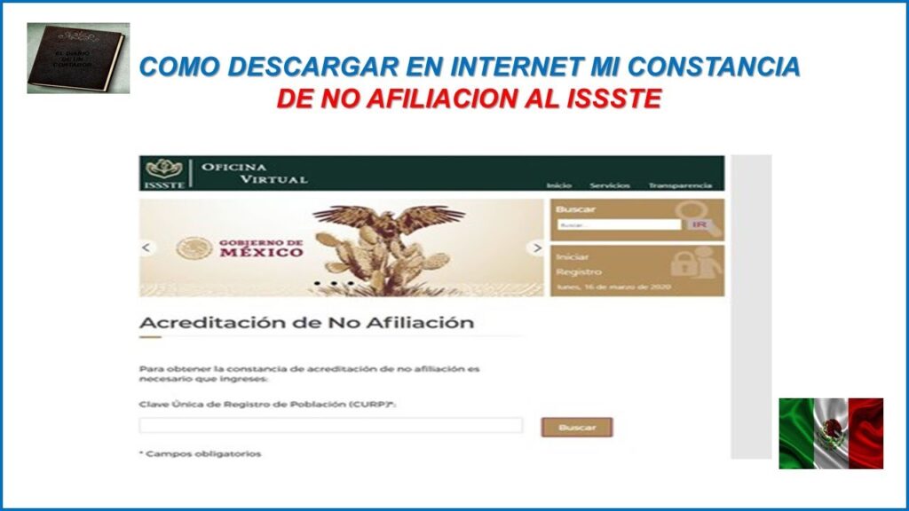 constancia de acreditación de no afiliación al issste