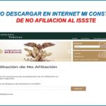 constancia de acreditación de no afiliación al issste