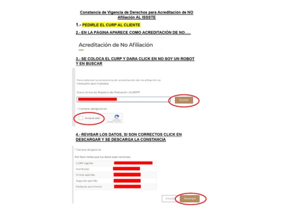 constancia de no acreditación al issste