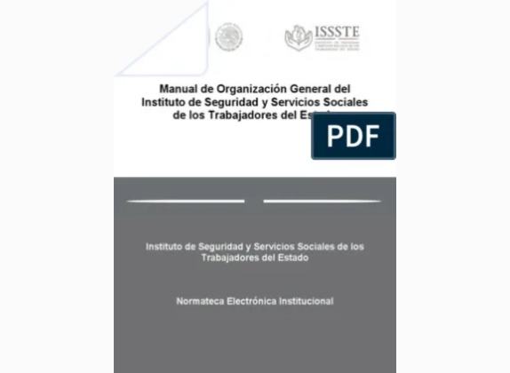 manual de organización general del issste