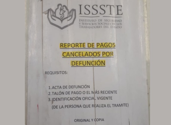 reporte de cheques cancelados issste